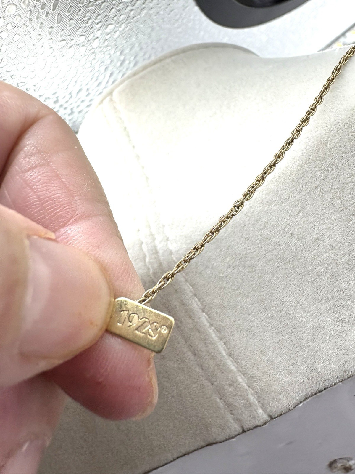 Gold Tone Tiny Charm Pendant Necklace Faux Liberty Coin Heart Key&Locket By 1928