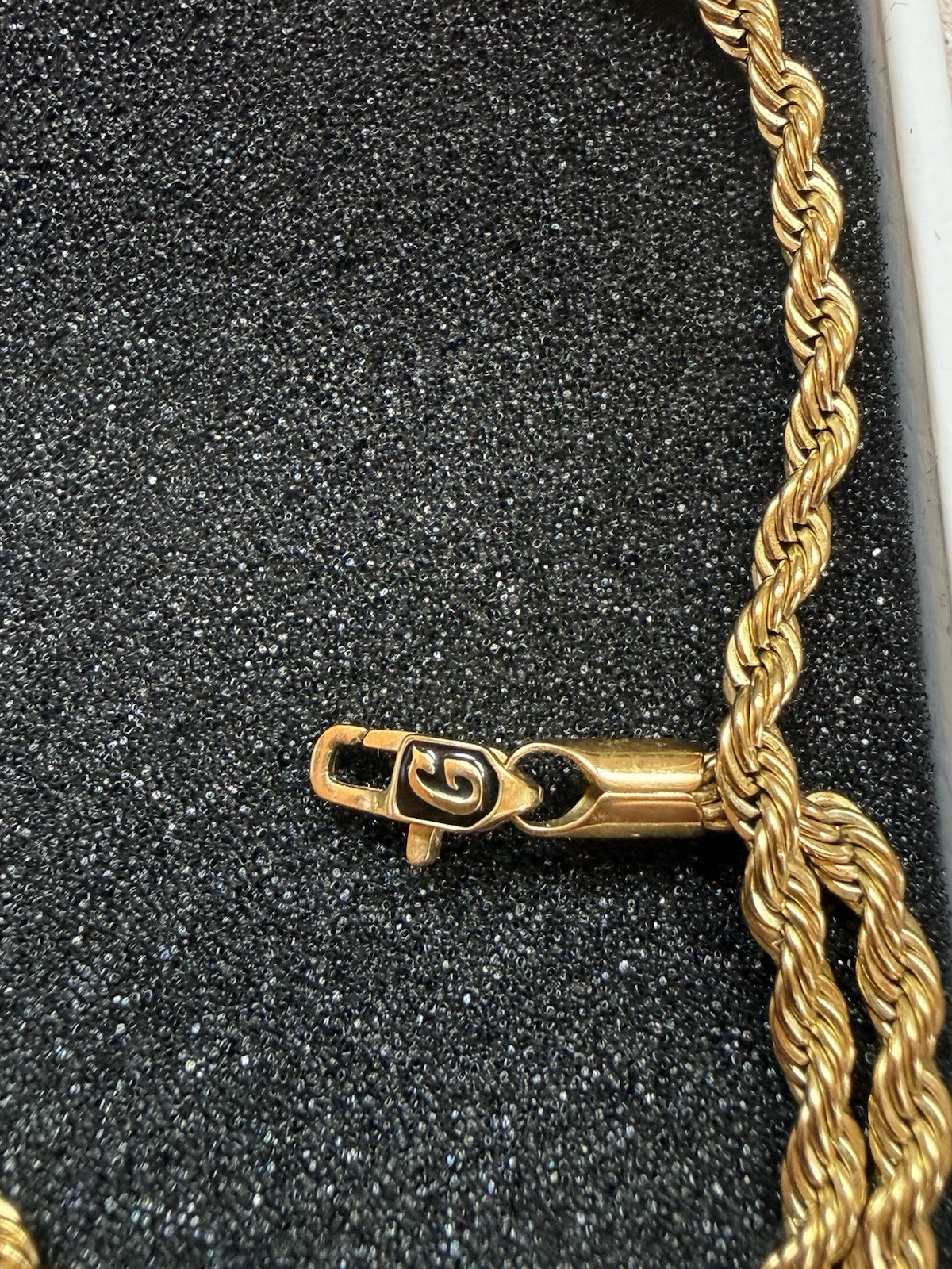 GLD brand gold Tone Metal Rope Chain Necklace with Lobster Clasp, No Stones