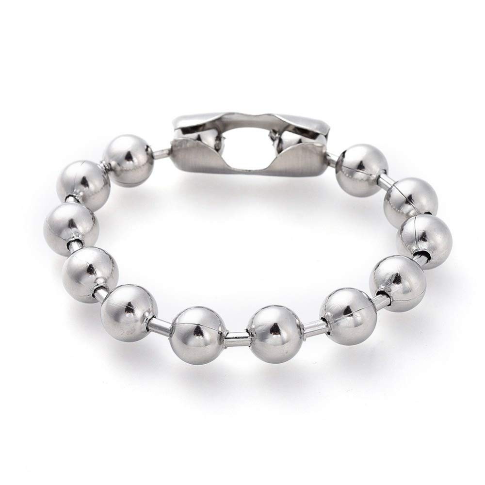 LZD 6-10 Stainless Steel Ball Chain Beads Bracelet Silver Gold Multicolor 2/4…