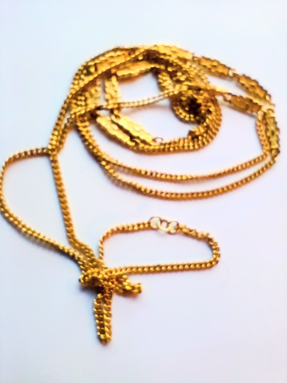 Vintage Necklace Gold Tone Chain 54 In Classic Long Jewelry or Belt