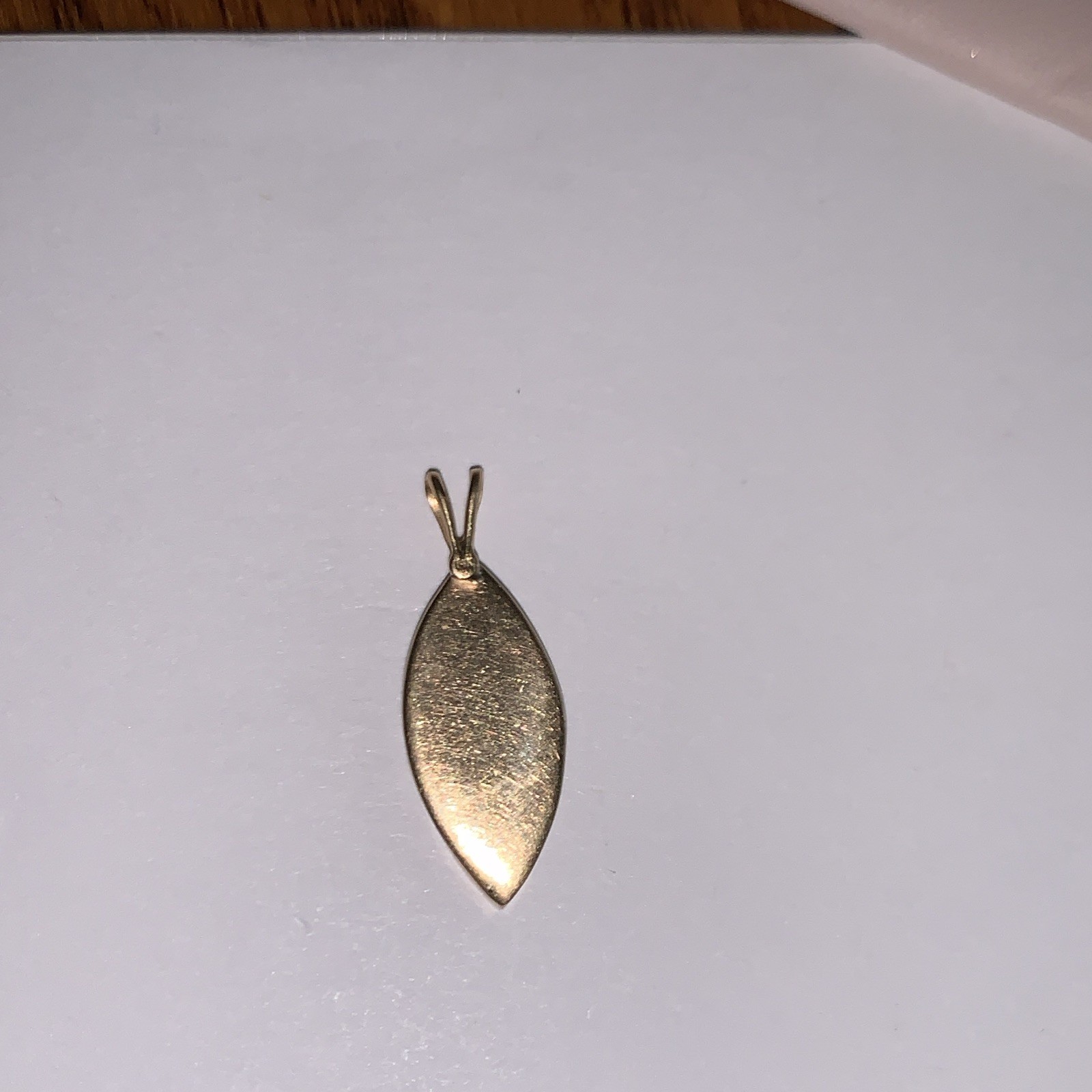 14 K Gold Marquise Pendant w/ Multicolor Opal & 3 Diamond’s Prong Set