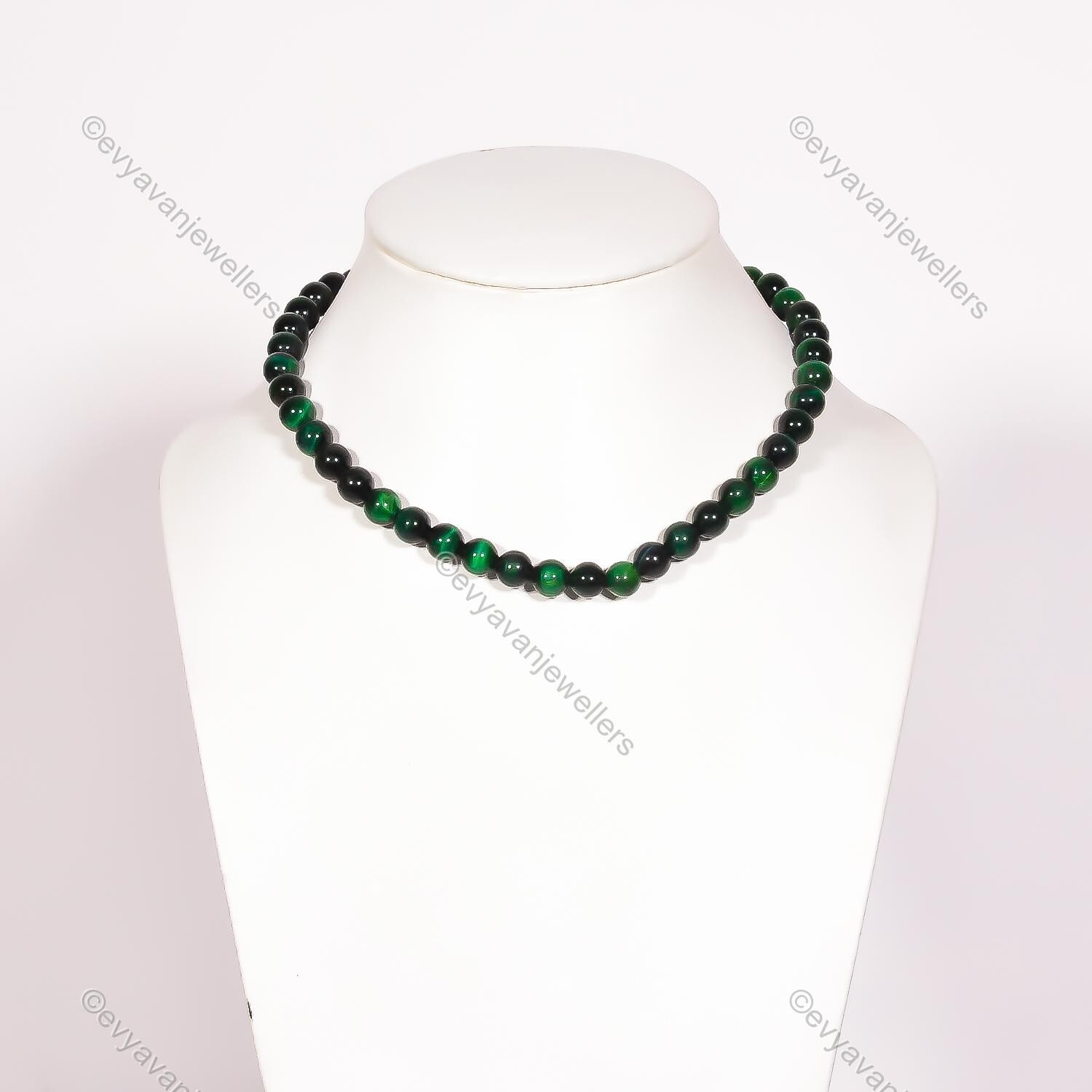 Green Star Gemstone Beaded Adjustable Necklace 925 Sterling Silver