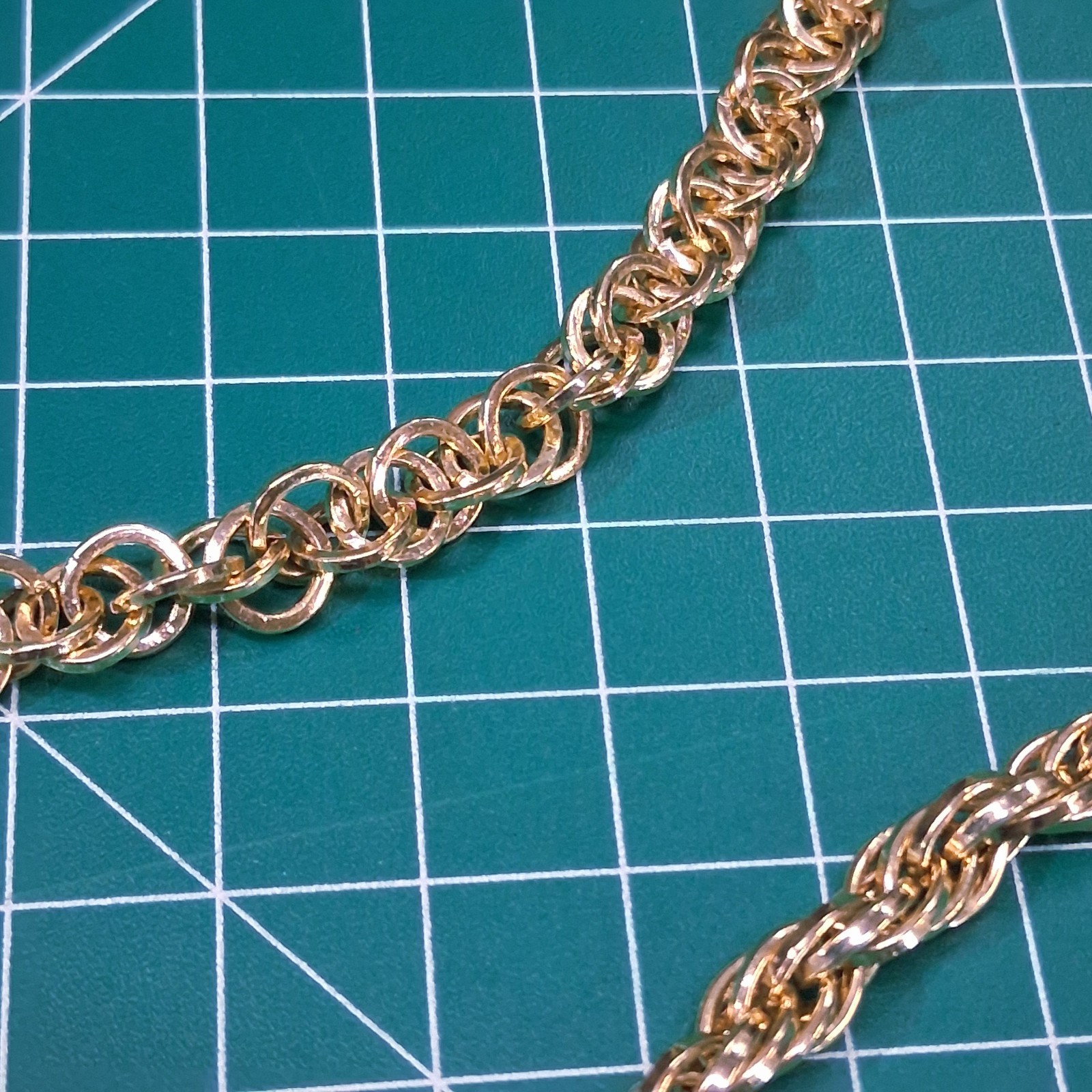 Polished Thick 35” Wheat, Snail & Double Link Rolo Chain Necklace