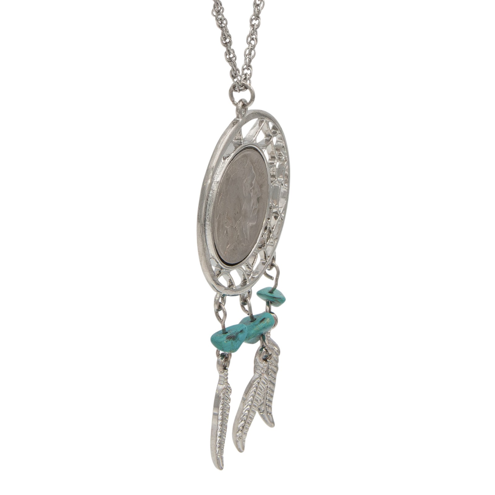 American Coin Treasures Buffalo Nickel Dream Catcher Pendant From 1920 To 1937