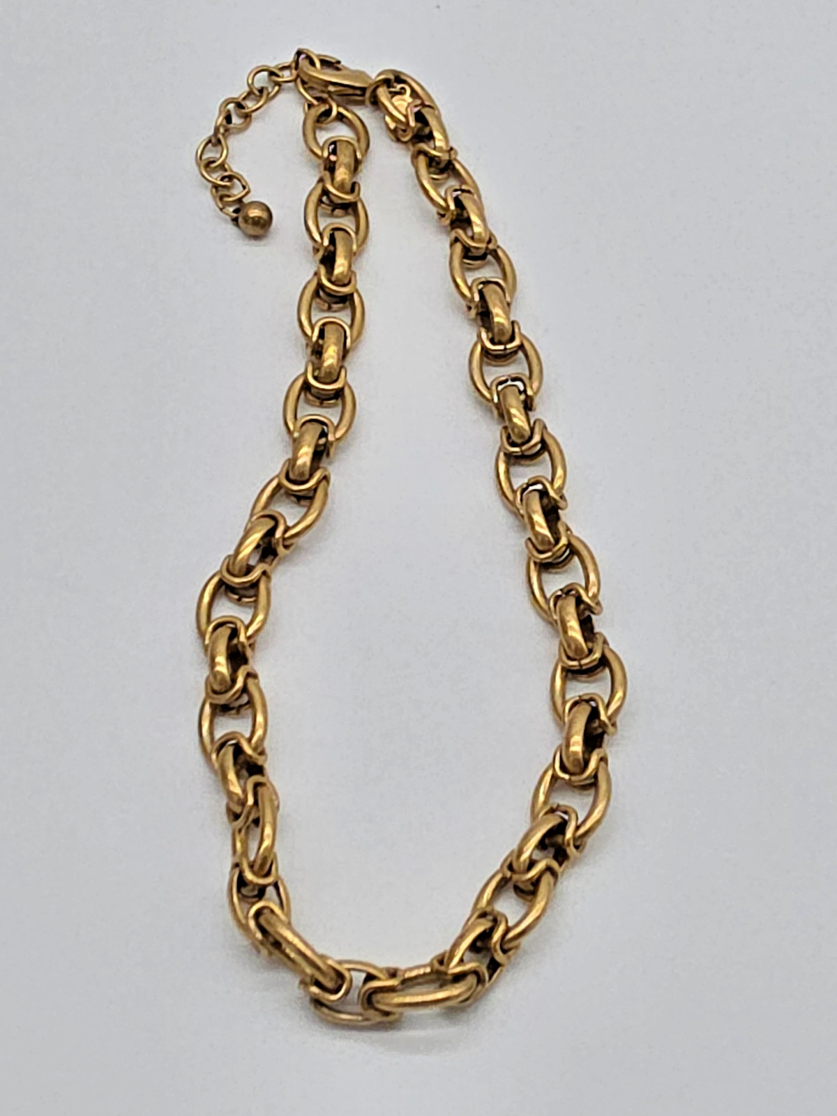 Premier Designs BRONZE BEAUTY Necklace Matte Gold Chunky Links 16″