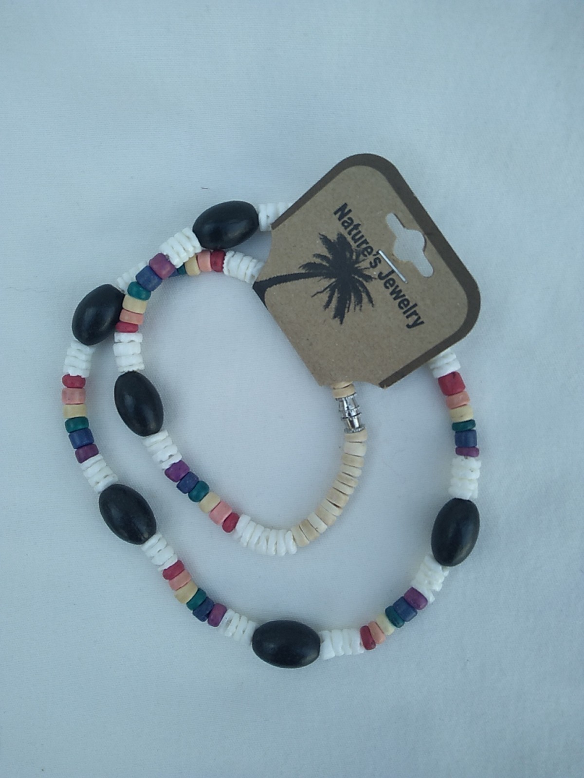 Rasta Ethnic Tribal Surfer Reggae Heishi Necklace 18″ Teen Men USA Seller New