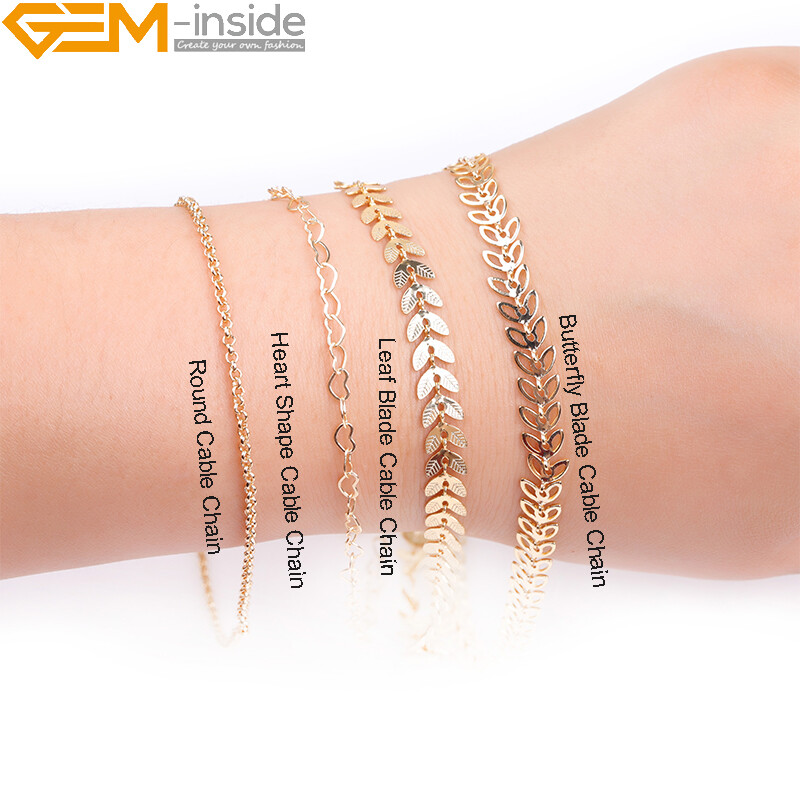 Women Cable Chains Brass Necklace Jewelry Making 39.3″ 14K Gold Filled Chain