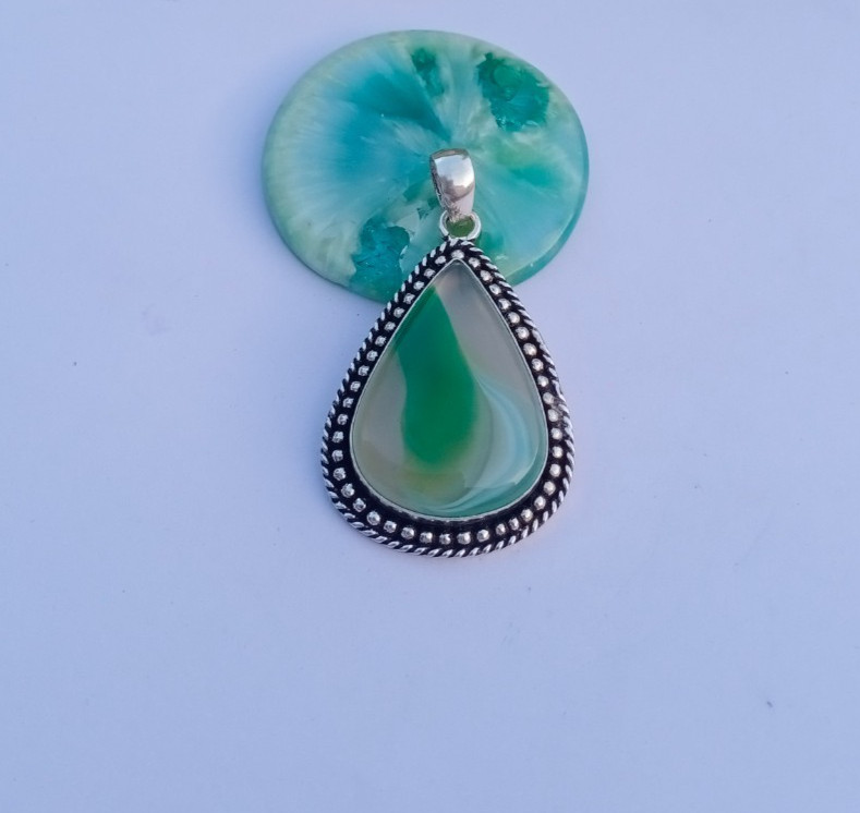Beautiful Onyx Gemstone 925 Silver Pendant Jewelry Gift For On Anniversary