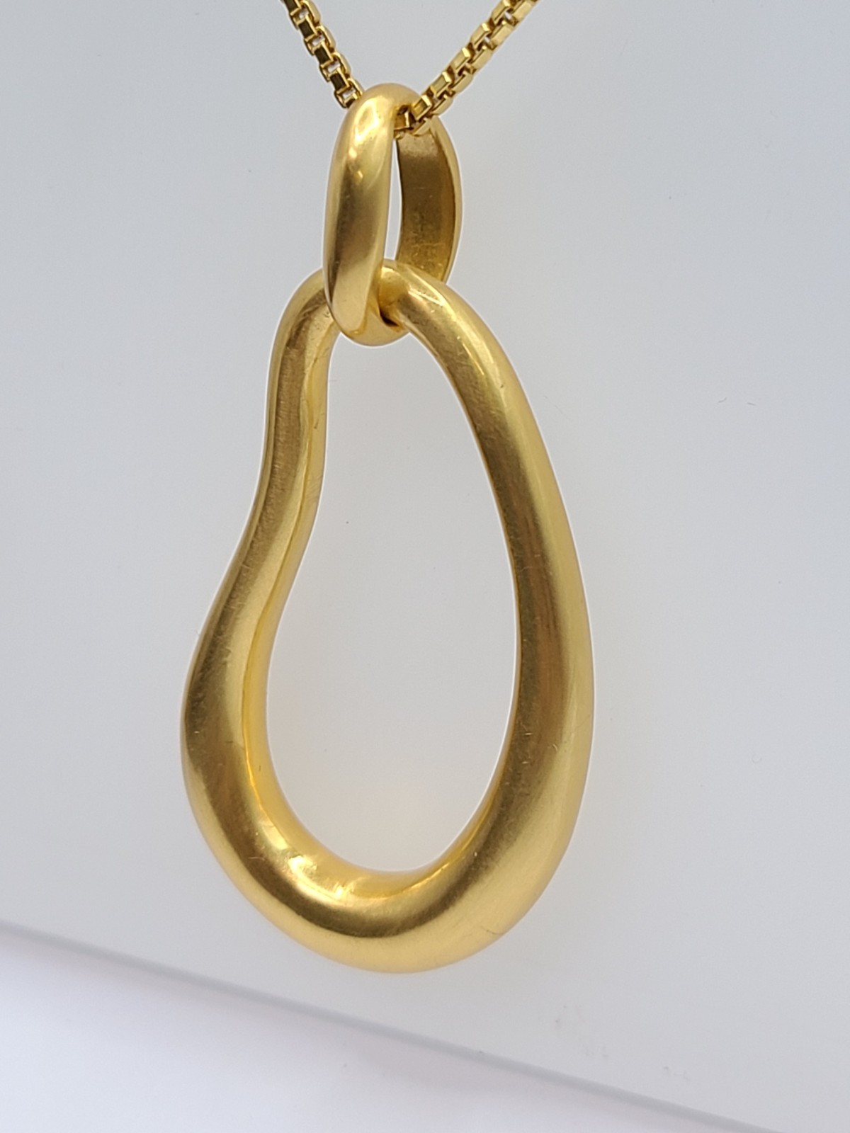 Julie Vos Wave Pendant 24K gold plated Necklace 34″