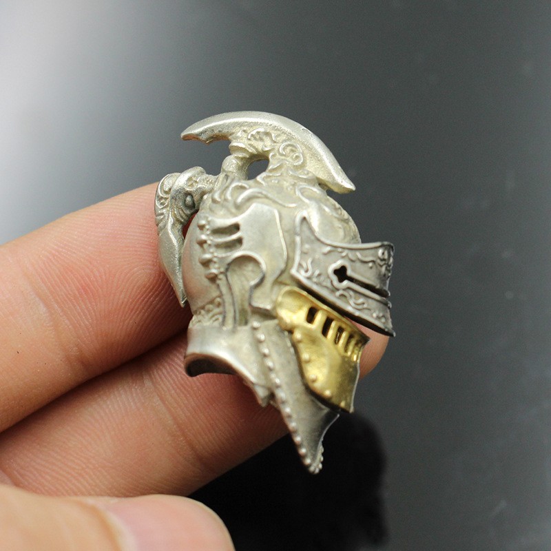 Copper Roman Knight Warrior Helmet Pendant Retro Jewelry Accessories
