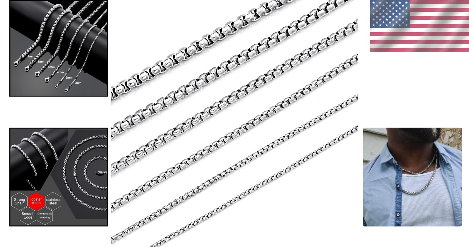 Gift-Ready 16-Inch Rolo Chain Necklace in Durable Stainless Steel – Unisex Style