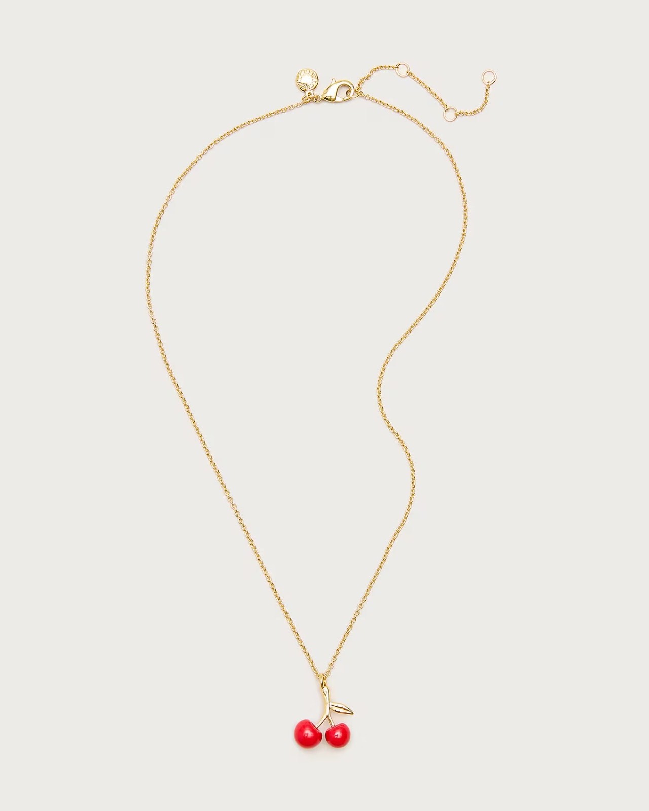 J.Crew Women’s NWT Cherry Charm Necklace With Pouch