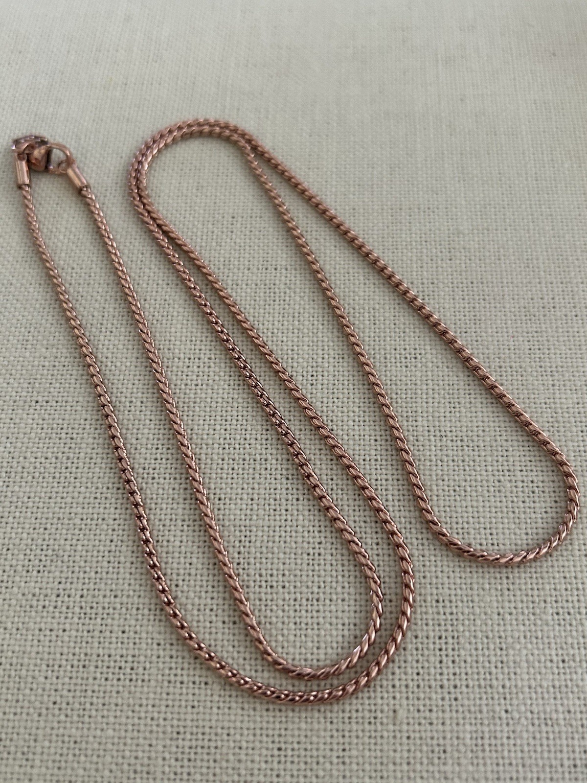 Origami Owl CN7034 Rose Gold 30″ Wheat Lanyard Chain “New”