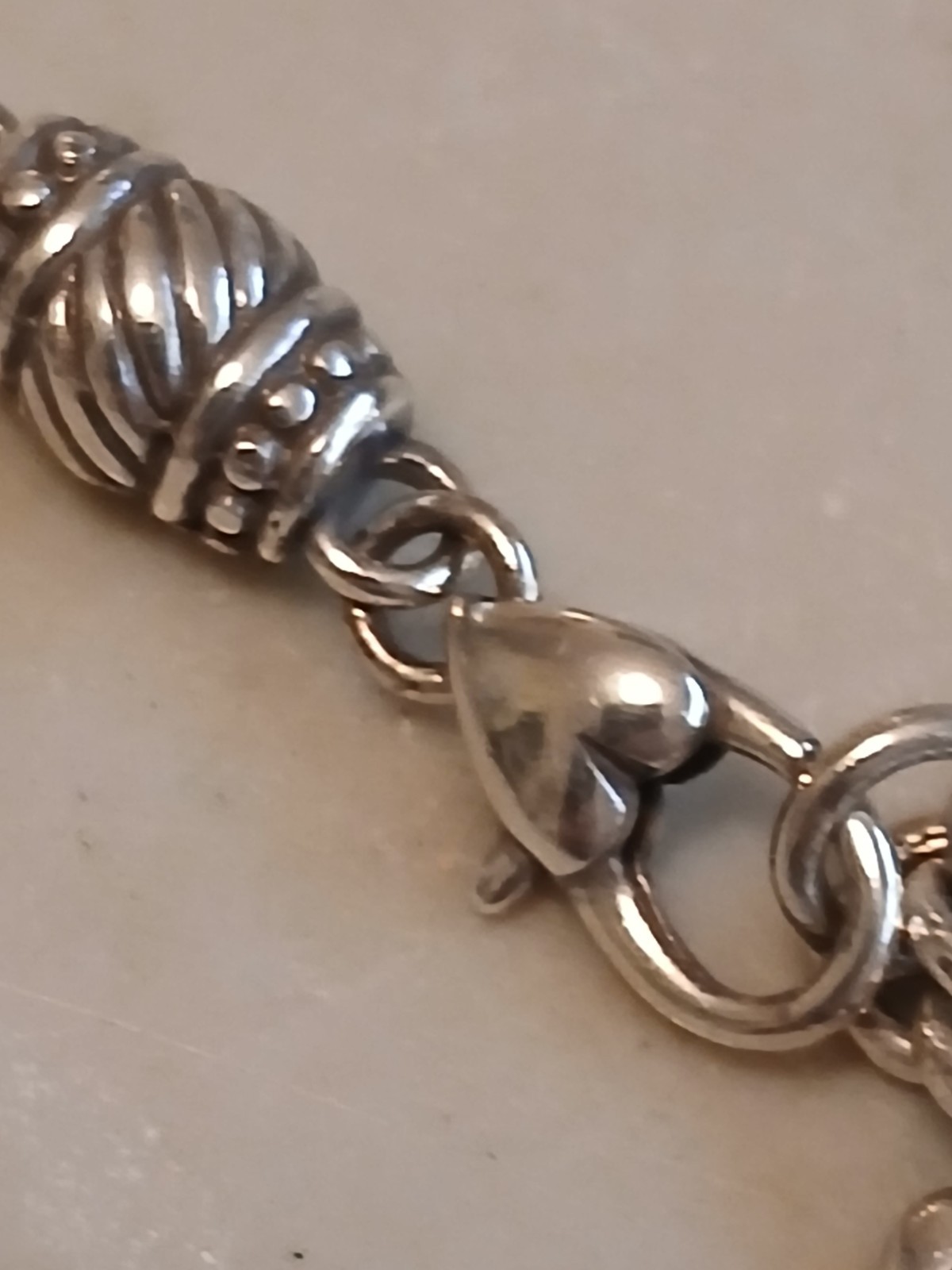 Ladies BRIGHTON SILVER NECKLACE LION COURAGE CHARM PENDANT EXCELLENT CONDITION