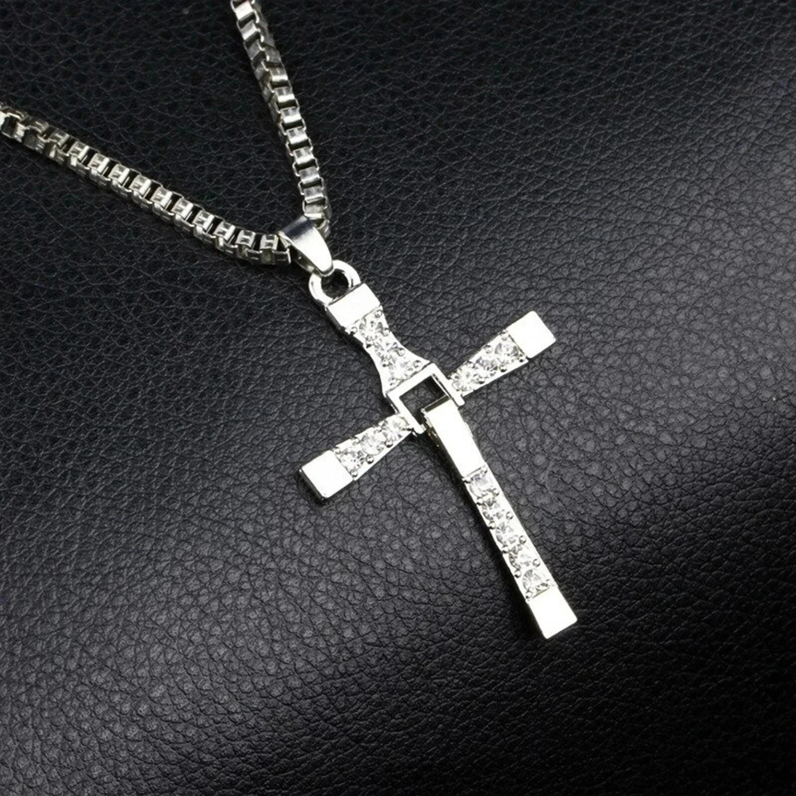 Dominic Toretto Fast and Furious Cross Pendant Necklace Vin Diesel Necklace Men*