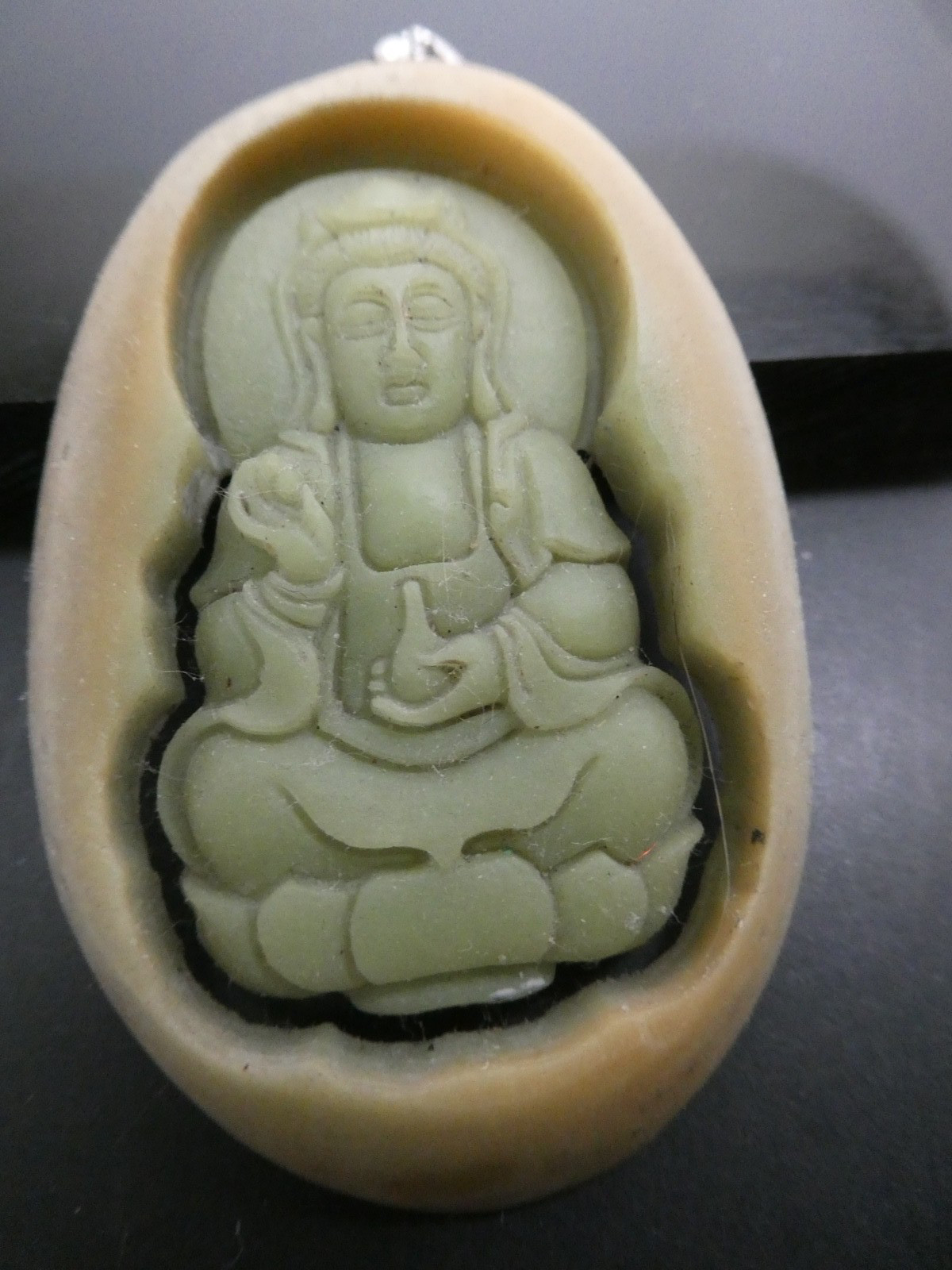 QUAN YIN Green Phosphorescent Glow in The Dark Modern Ye Ming Zhu 925 Pendant
