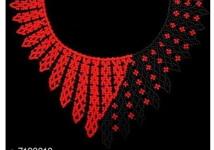 Handmade Necklace Woman American Style Native Boho Seed Bead Beautiful Necklace