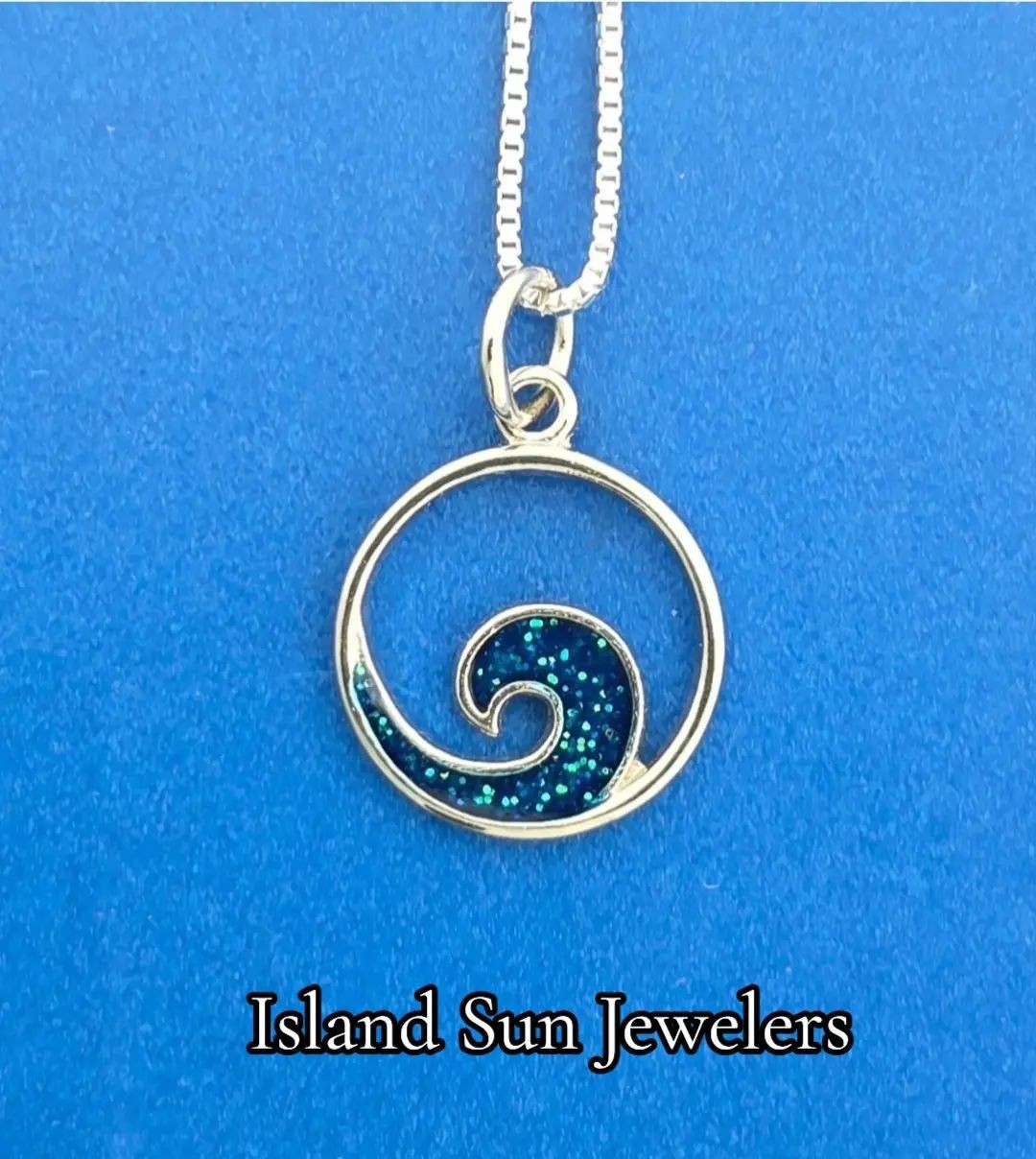 Wave Pendant, Sterling Silver