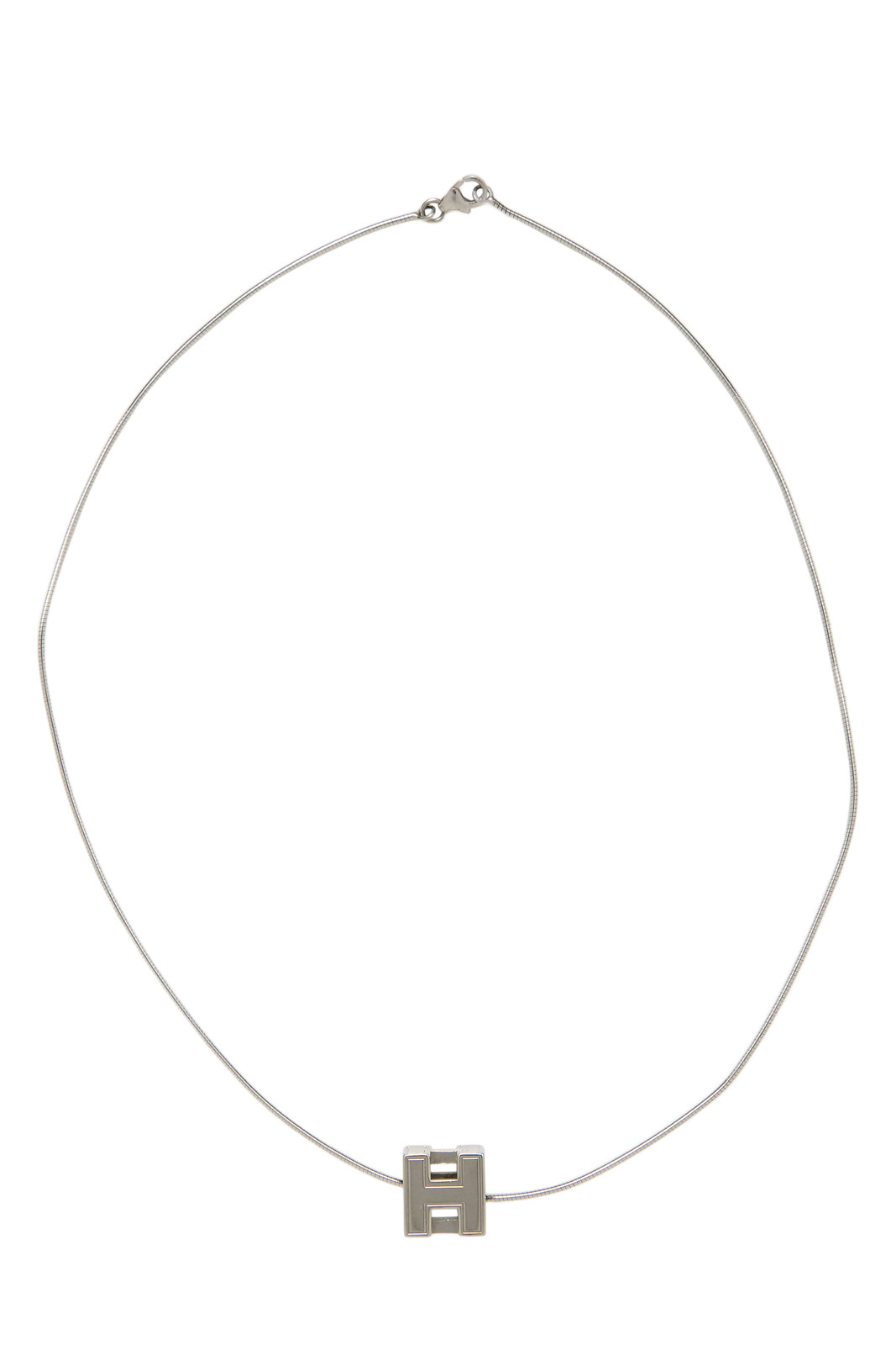 Hermès Silver Cage d’H Necklace – WGACA