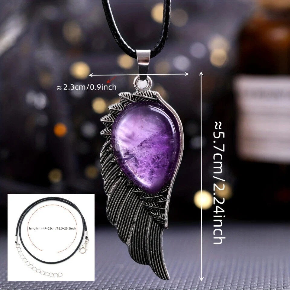 Beautiful Tiger Eye Gem & Wing Pendant! FREE SHIPPING IN THE USA!