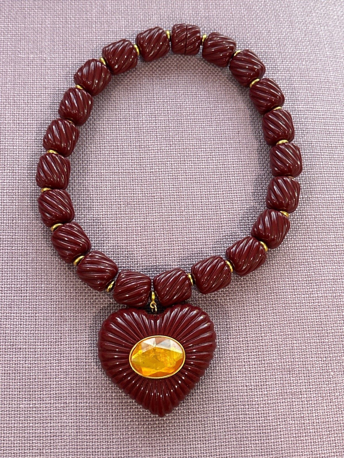 Julietta Lira Necklace in Burgundy One Size Womens Jewelry