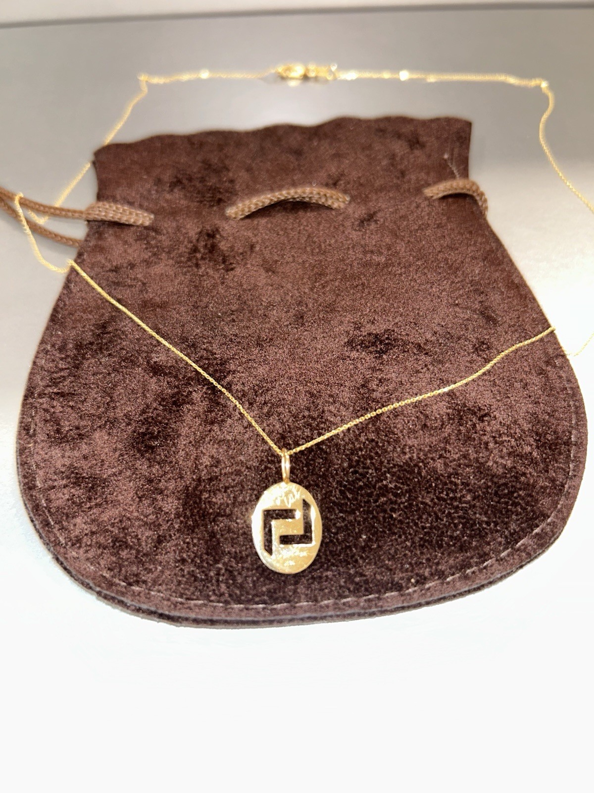 LANA Jewelry 14K Yellow Gold “Love & Luck” Pendant Necklace Hand-Signed by Lana