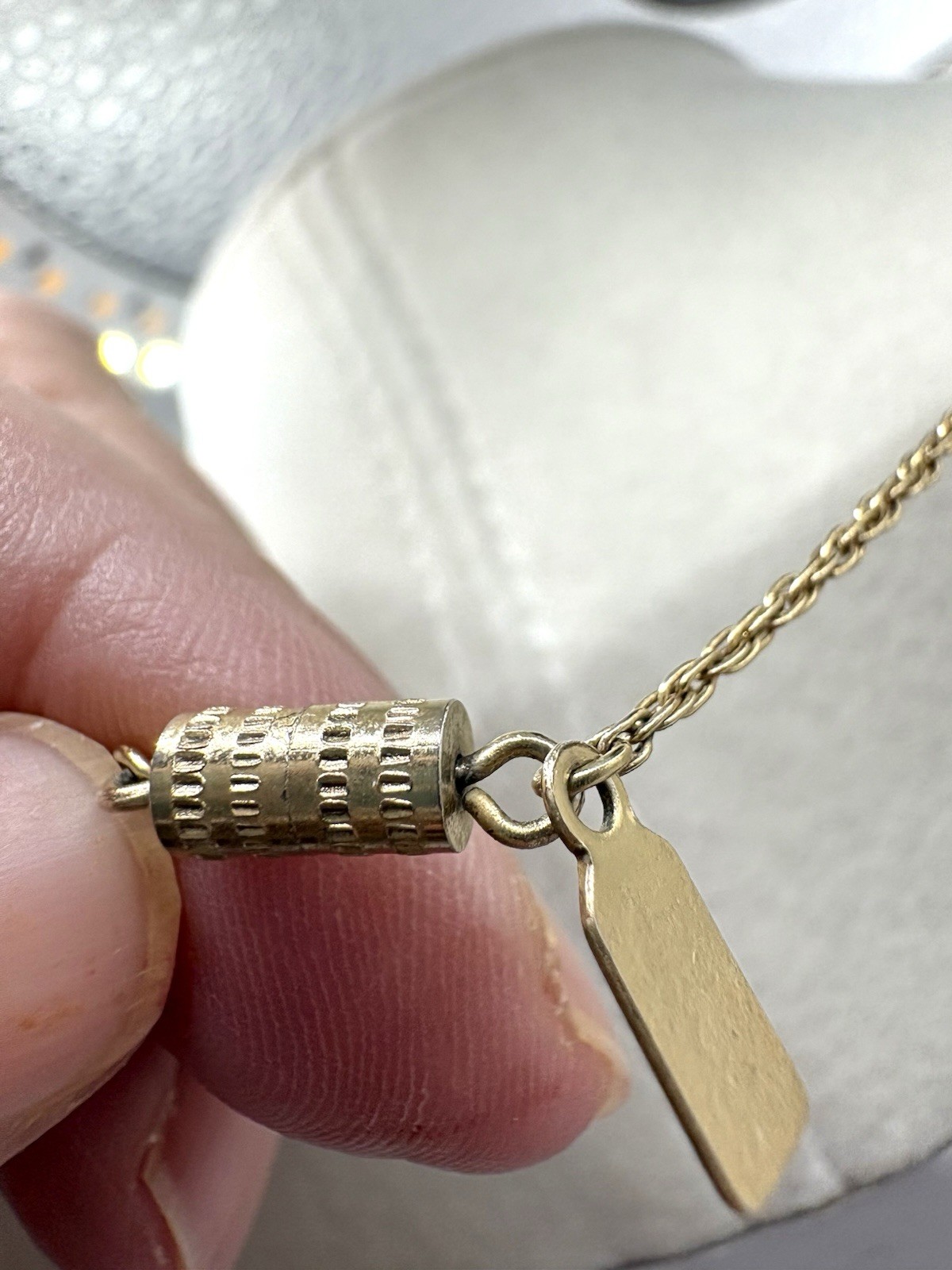 Gold Tone Tiny Charm Pendant Necklace Faux Liberty Coin Heart Key&Locket By 1928