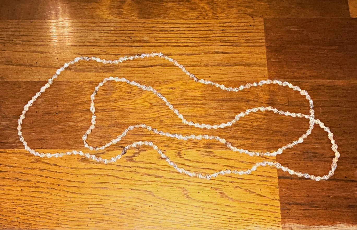 Vintage 55” beaded xs shell necklace all natural shells