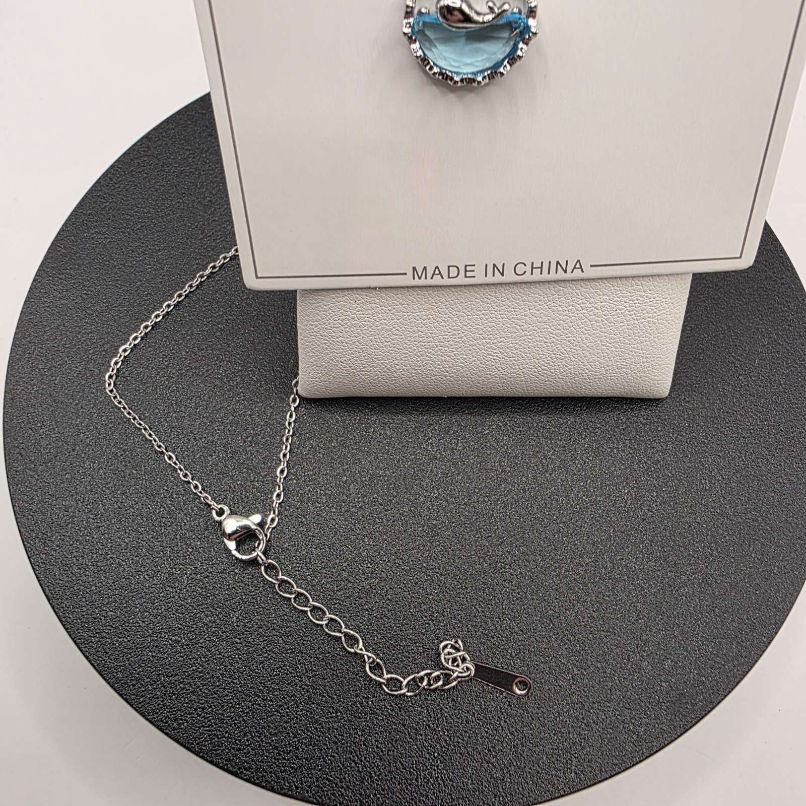 Stainless Steel 16″Necklace w/15mm Beach Theme Motif Pendant