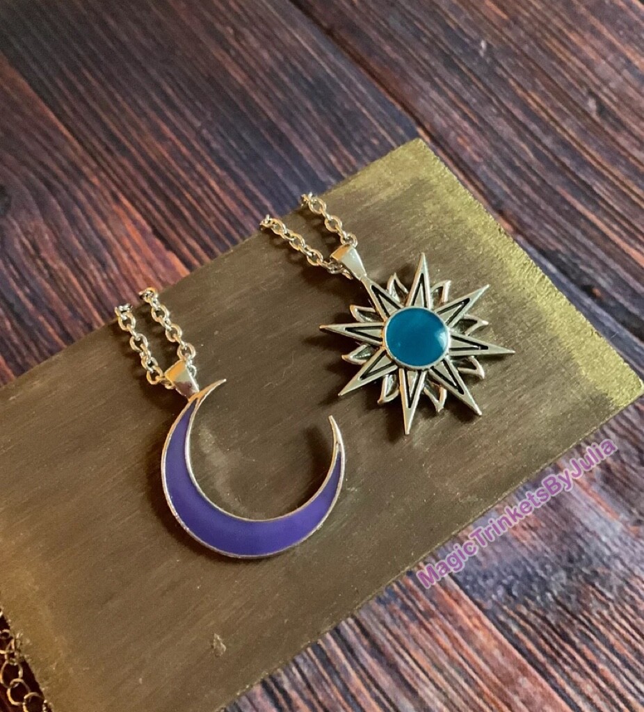 Twitches Necklaces Moon Sun Pendant Matching Friendship Necklaces