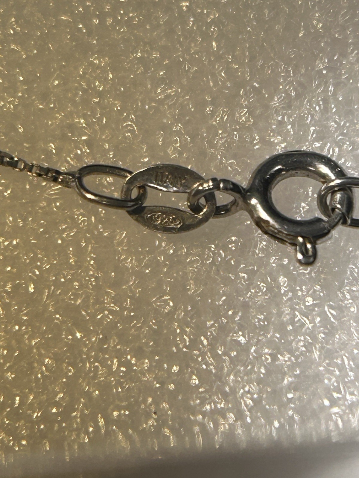 Silver Plated Double Round Charm Pendant Box Chain Necklace Spring Ring