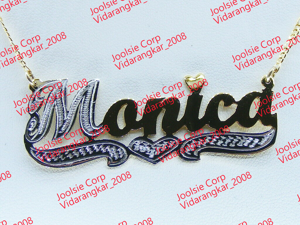 PERSONALIZED SILGLE 18K GOLD PLATED NAMEPLATE NECKLACE * ANY NAME * US SELLER