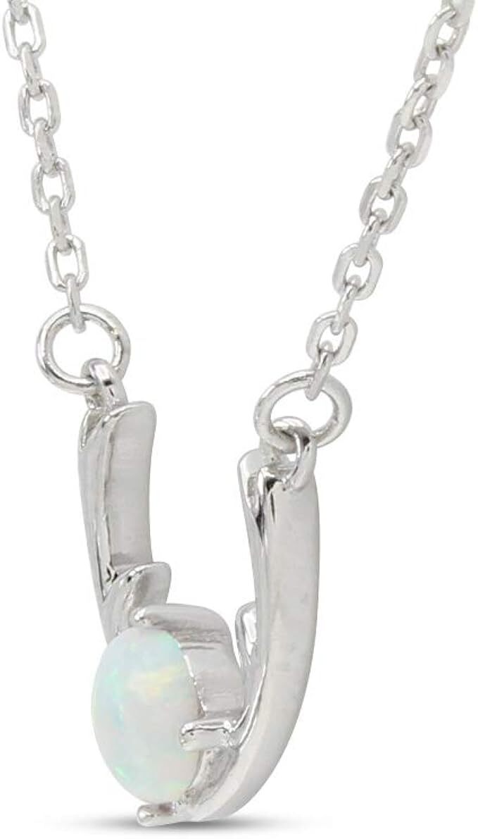 Thin Bar/Solitaire /Deer Antler/Triangle Opal Dainty Pendant Necklace Sterling