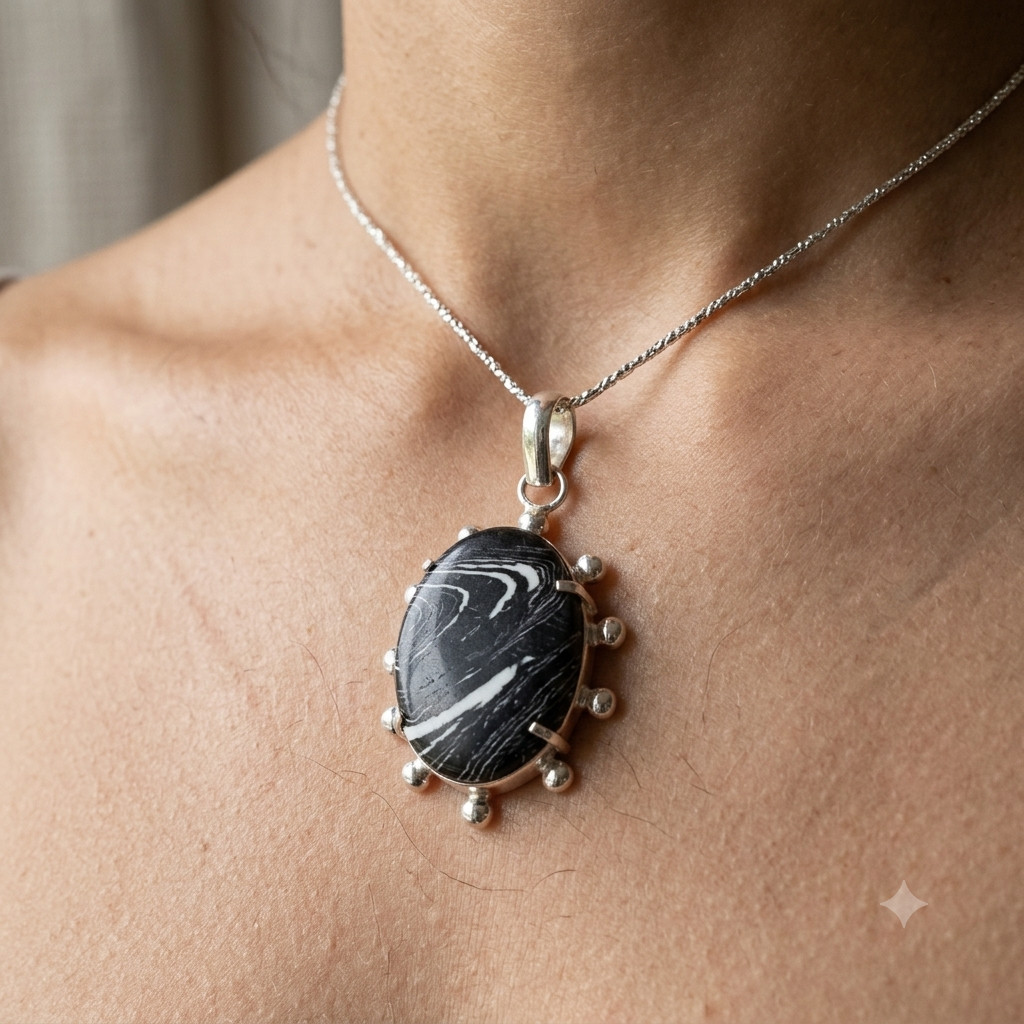 925 Silver Plated Genuine Jasper Handcrafted Birthday Artisan Pendant Jewelry