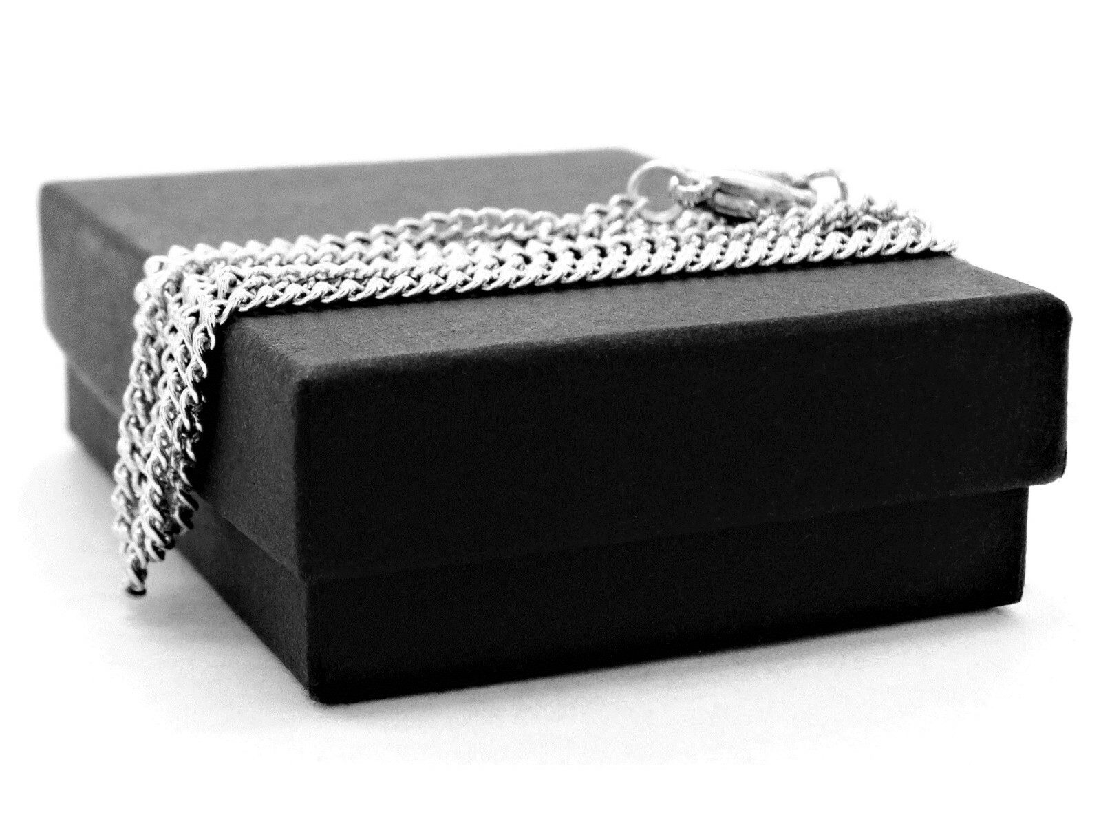 Authentic white gold plated necklace drop red square gem pendant and gift box