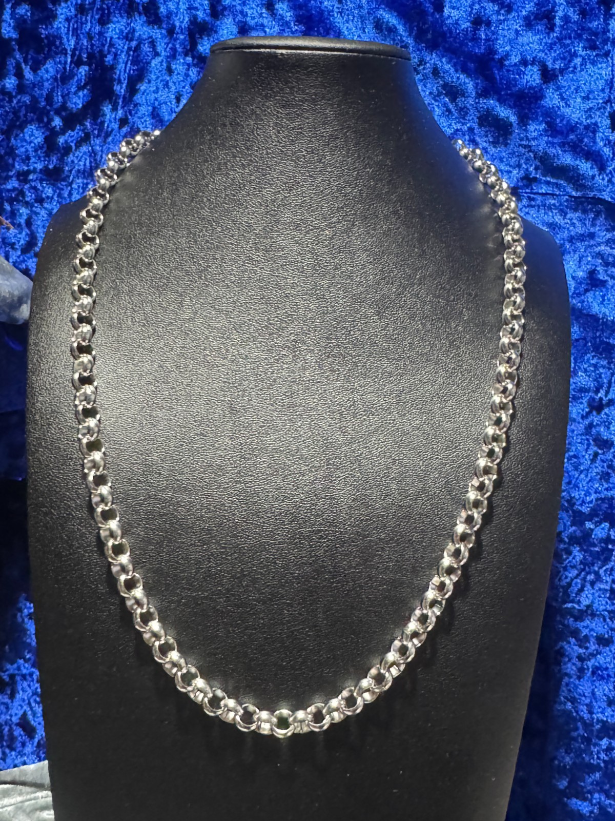 Rollo Chain Necklace 8 Mm Golden Plated or Steel Silvery Grey 24″ Real Nice