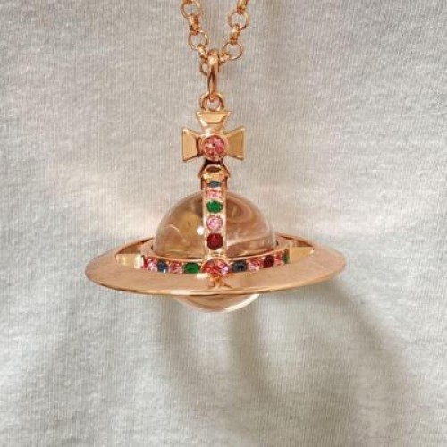 【In Box/Drawstring】Medium Orb Necklace Pink Gold Top 6.5cm