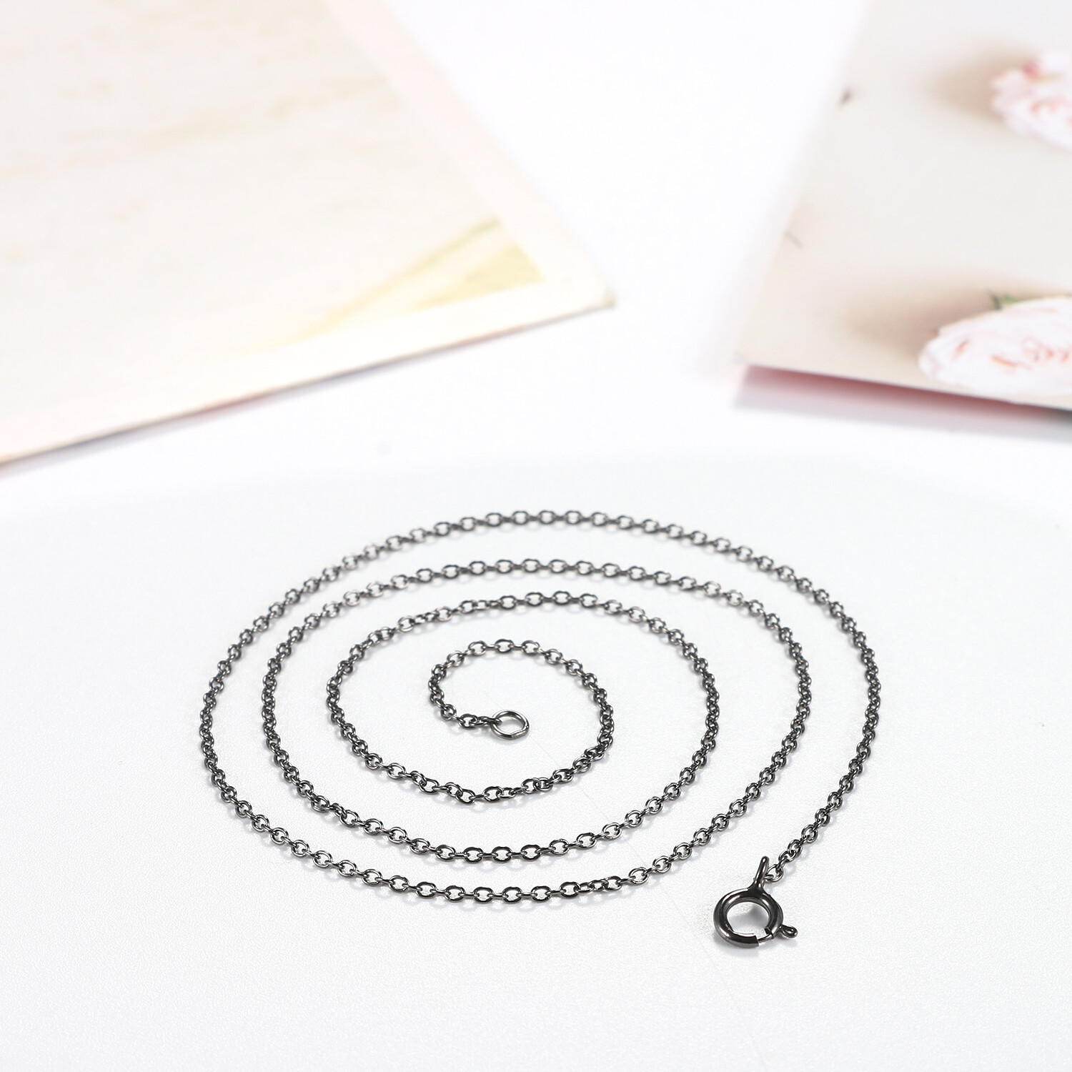 925 Sterling Silver Men Women 1MM Cuban Chain Necklace 16in/18in/20in/22in/24in