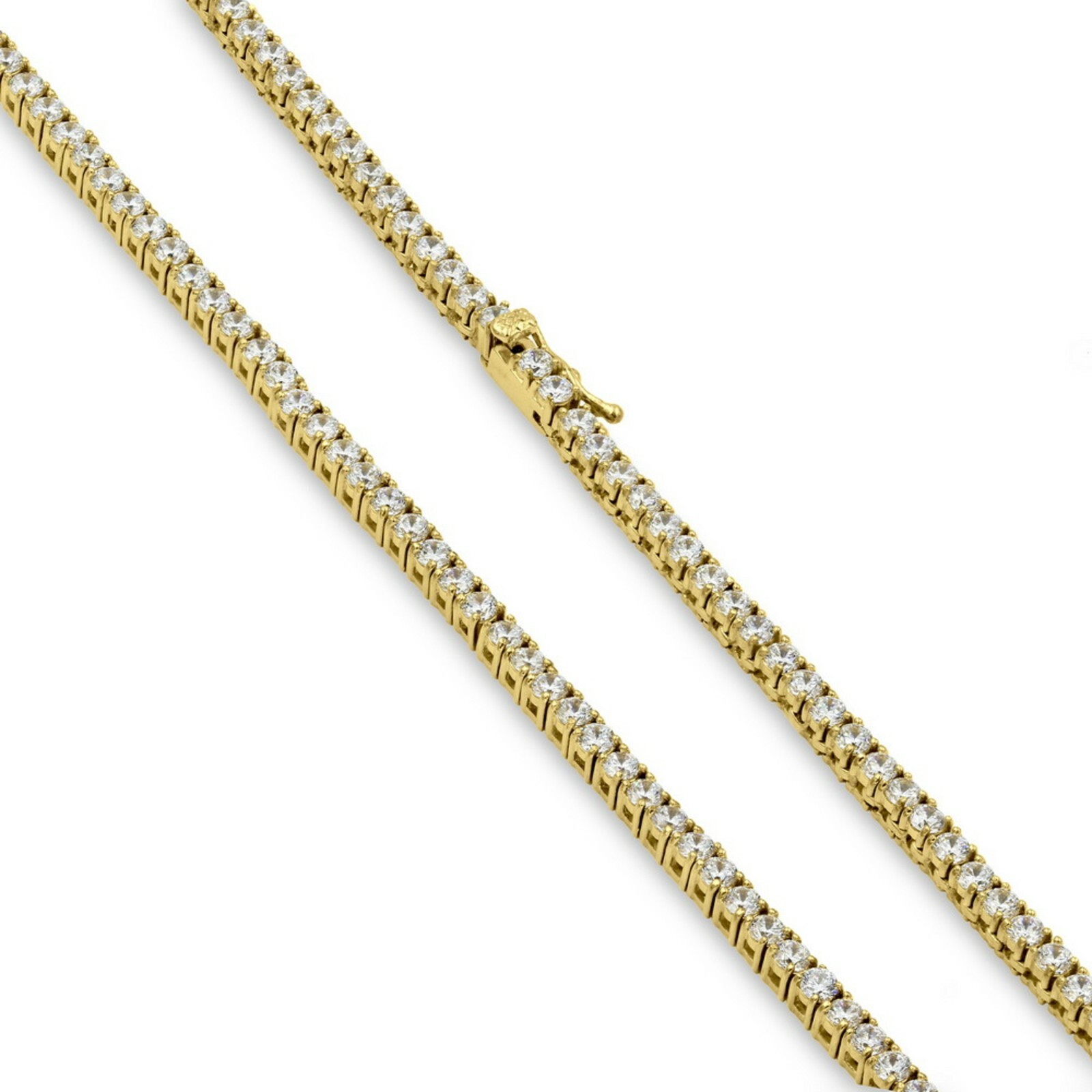 34 inches ANTI-TARNISH Stainless Steel with Cubic Zirconia Tennis Necklace
