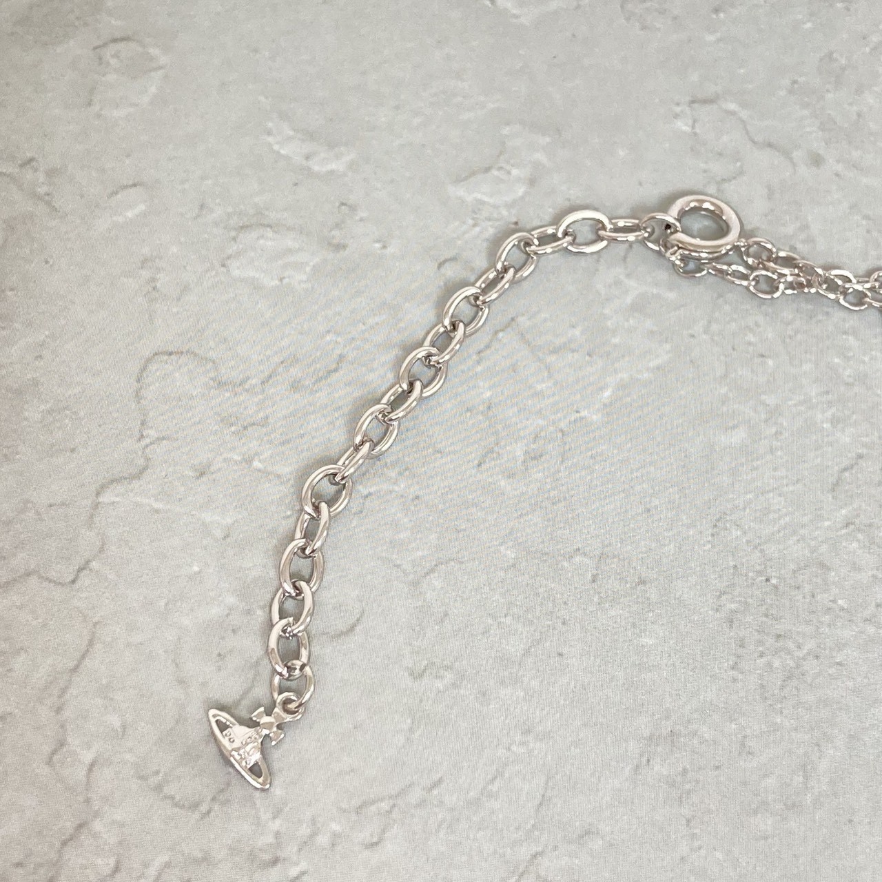 Vivienne Westwood Necklace OCTAVIE Ribbon Orb Pink Silver T. 2cm x 1.5cm NO BOX