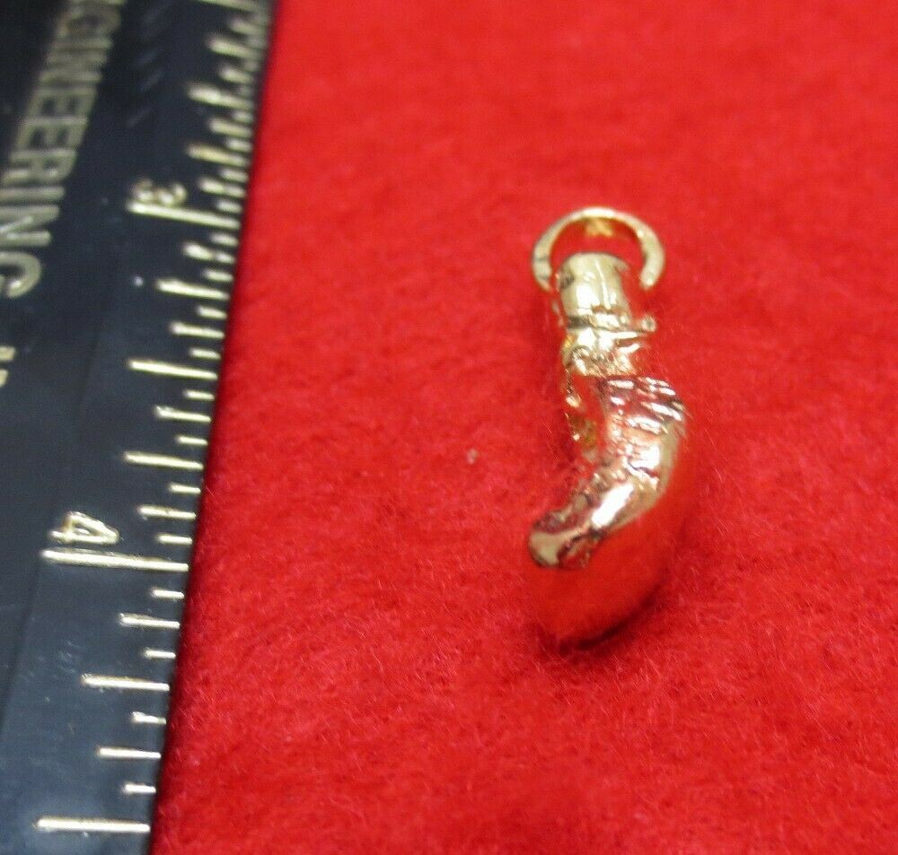 14 KT GOLD EP BOXING GLOVE CHARM PENDANT SPORTS WITH A 30″ ROPE CHAIN-2262