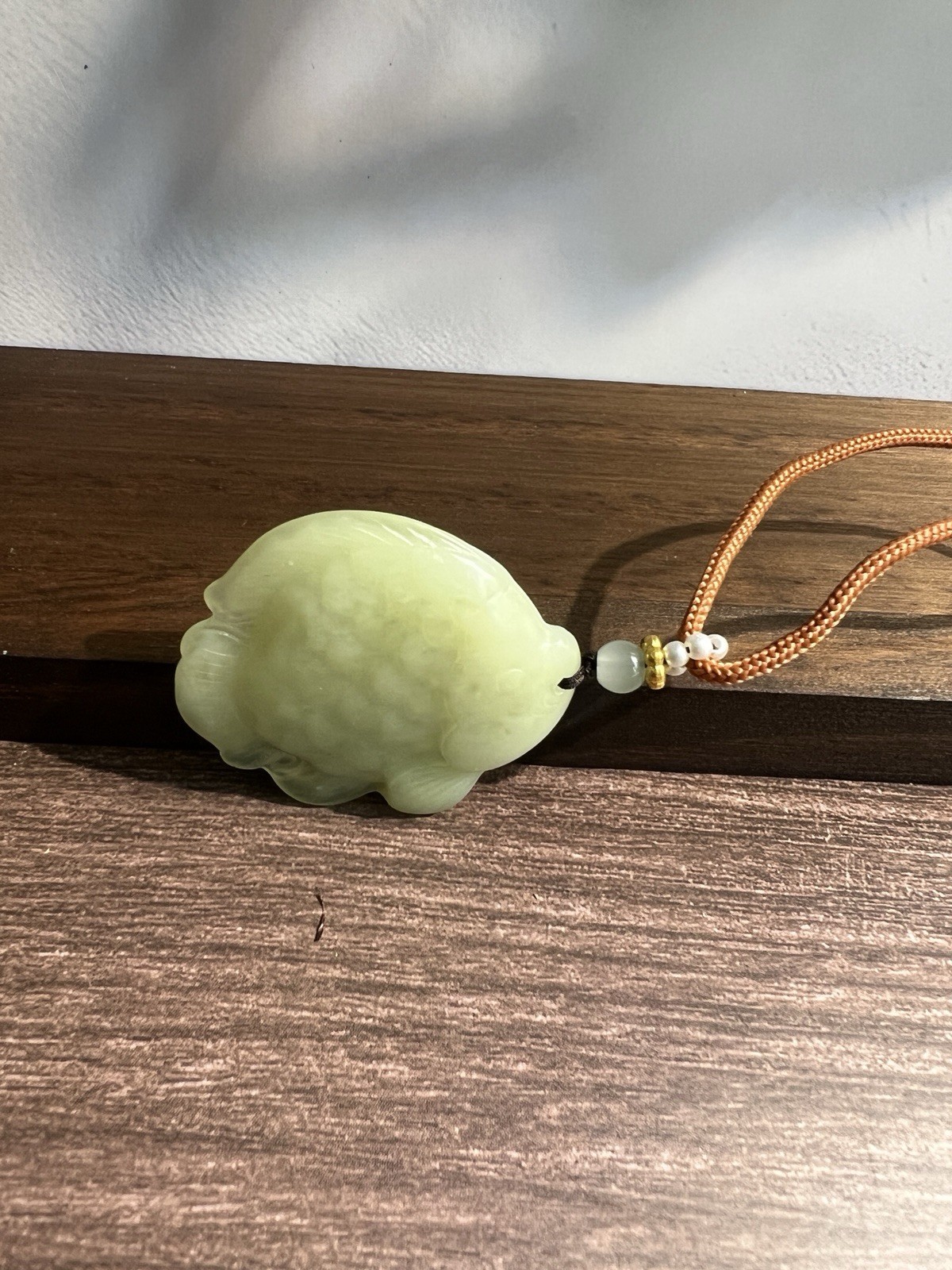 Natural sleeve jade hand-woven fish necklace