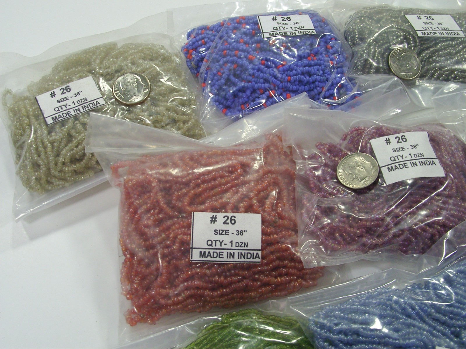 100 Strands 36″ Glass Seed Bead Necklaces Wholesale Bulk Lot Clearance (NP-43E)
