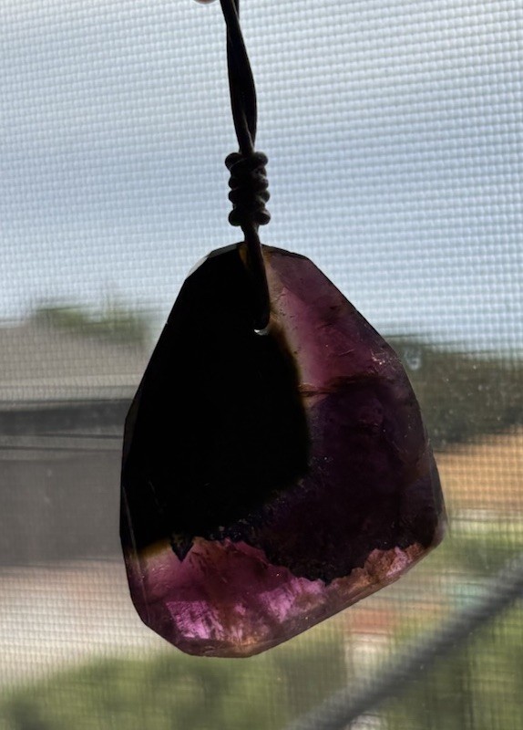Chan Luu Necklace Natural Bi-Color Tourmaline Pendant Artisan Signed Jewelry NWT