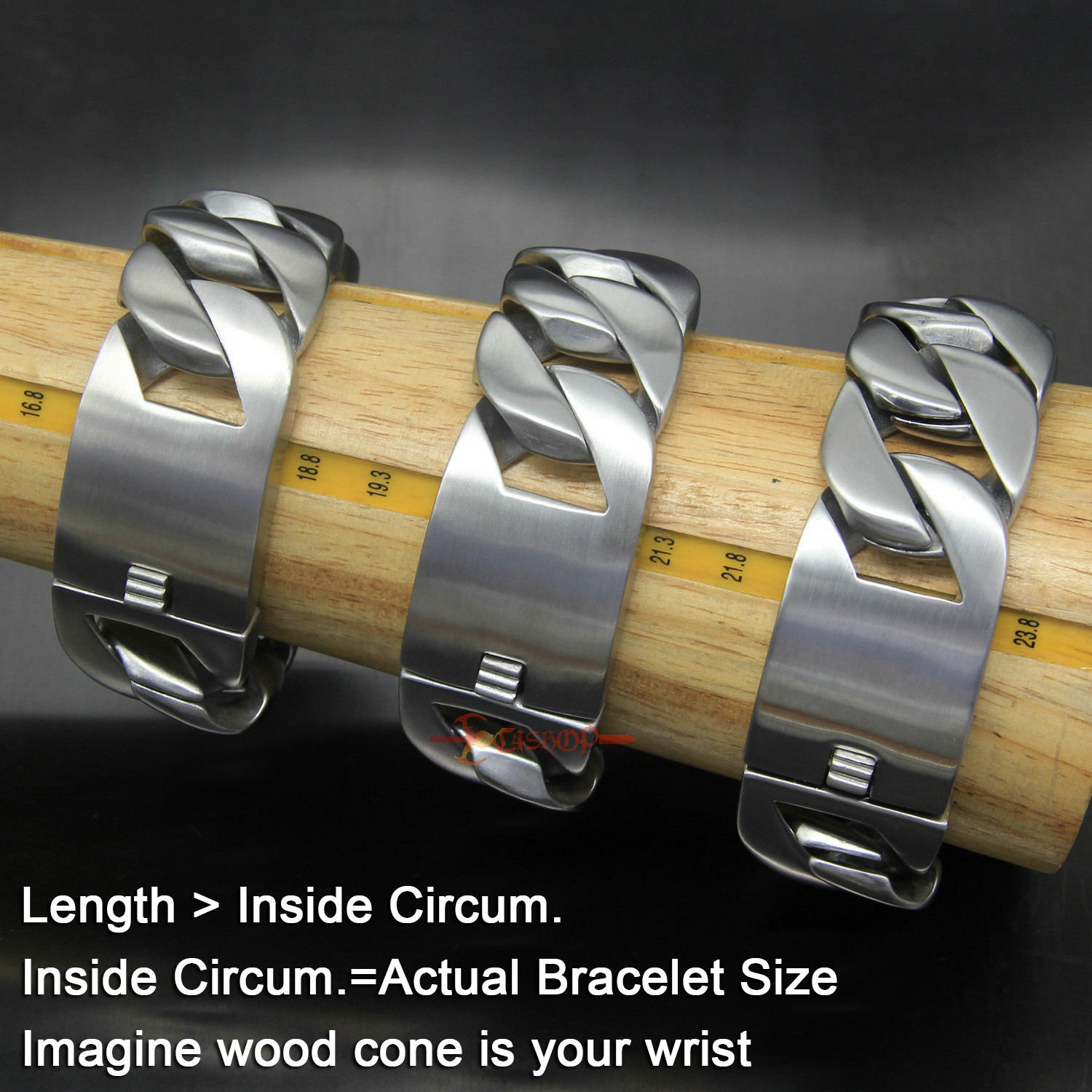 Huge Heavy Matte Brushed Stainless Steel Cuban Chain Men’s Bracelet Necklace