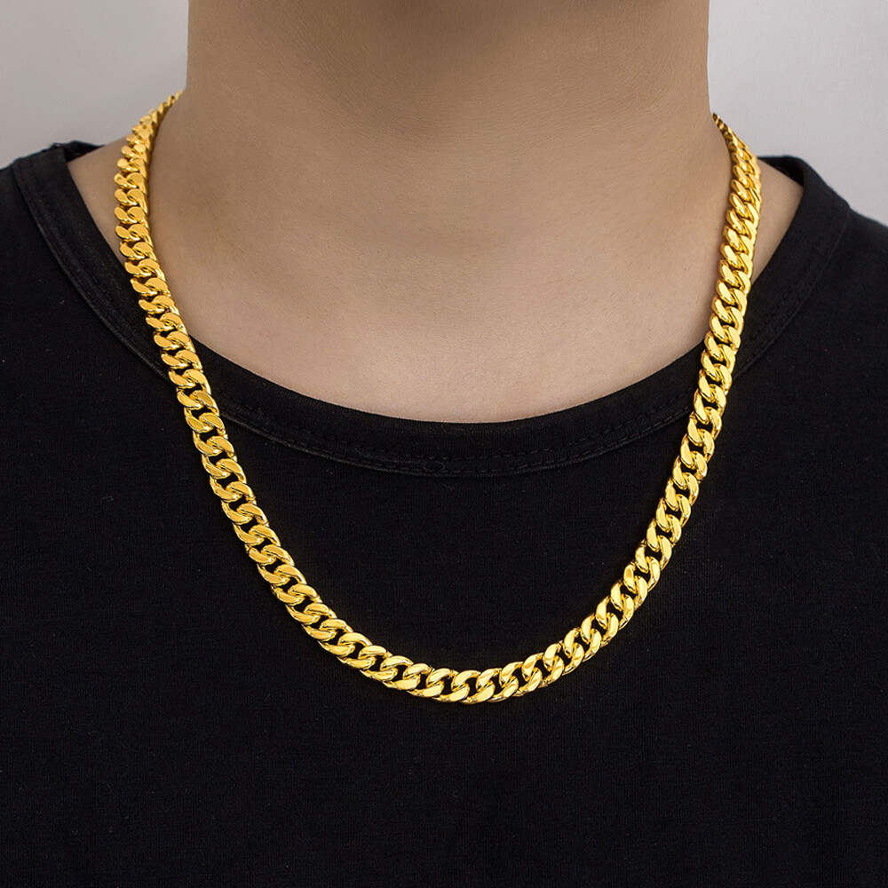 8mm 18″-30″ 925 Sterling Silver Curb Cuban Link Chain Necklace for Men & Women