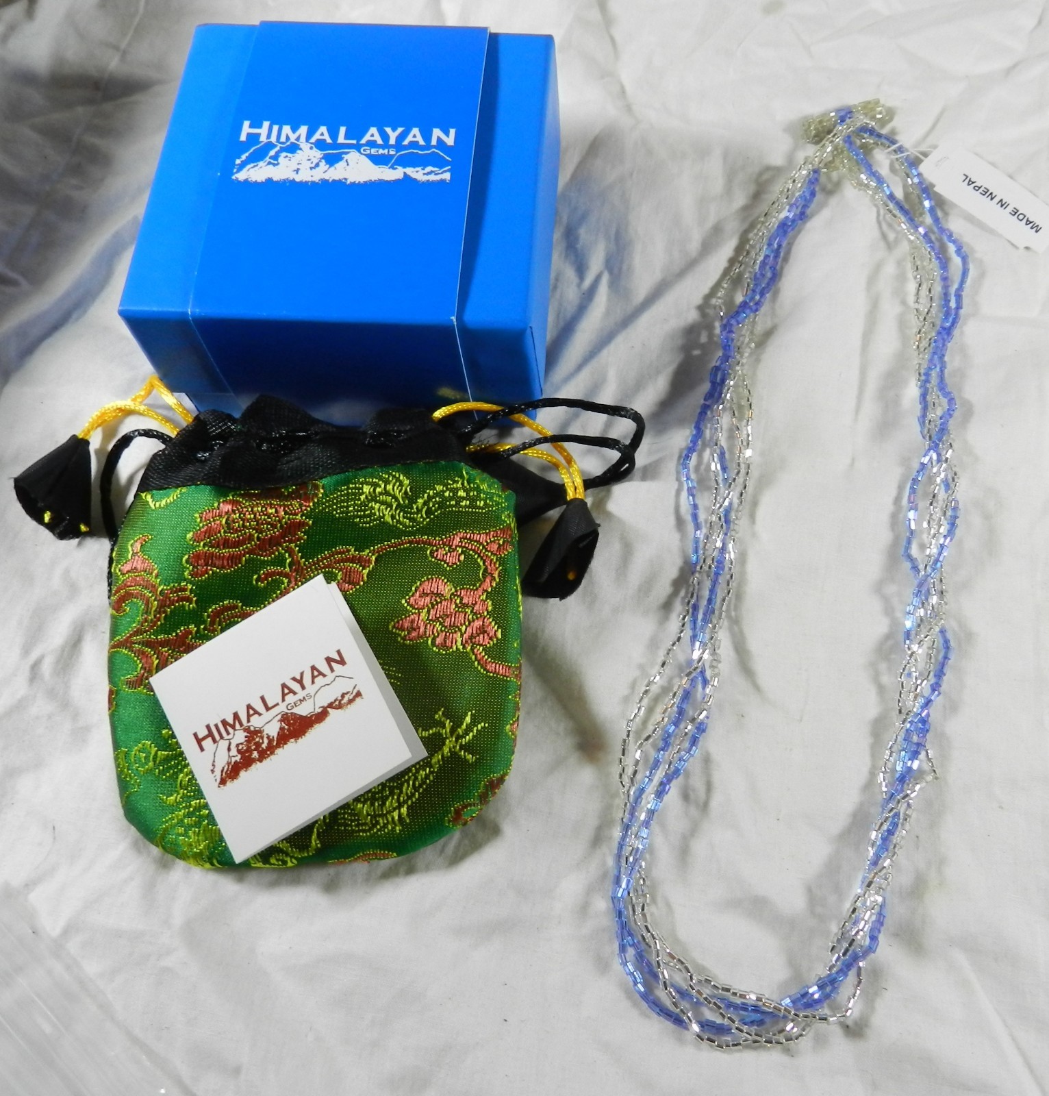 New w/ box – Himalayan Gems 5 strand beaded necklace – 20″ long