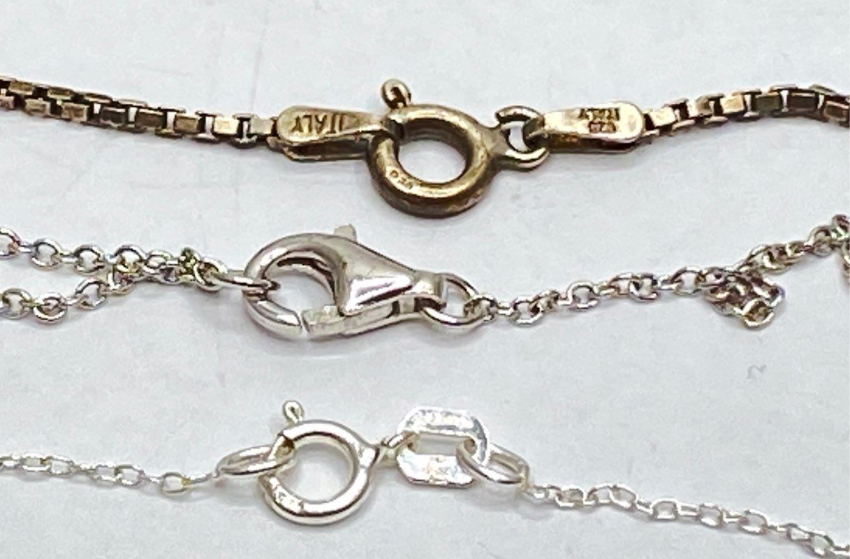 Sterling Silver 925 Jewelry Lot 3 Pendant Necklaces Twisted Hoop Earrings 14.3g