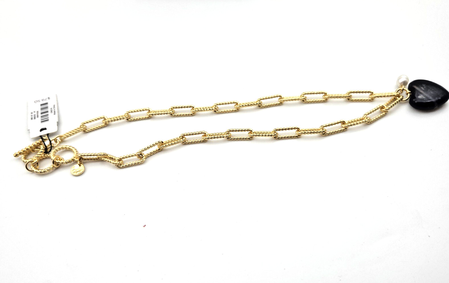 Talbots 18-20in. Link Chain Necklace with Heart Pendant