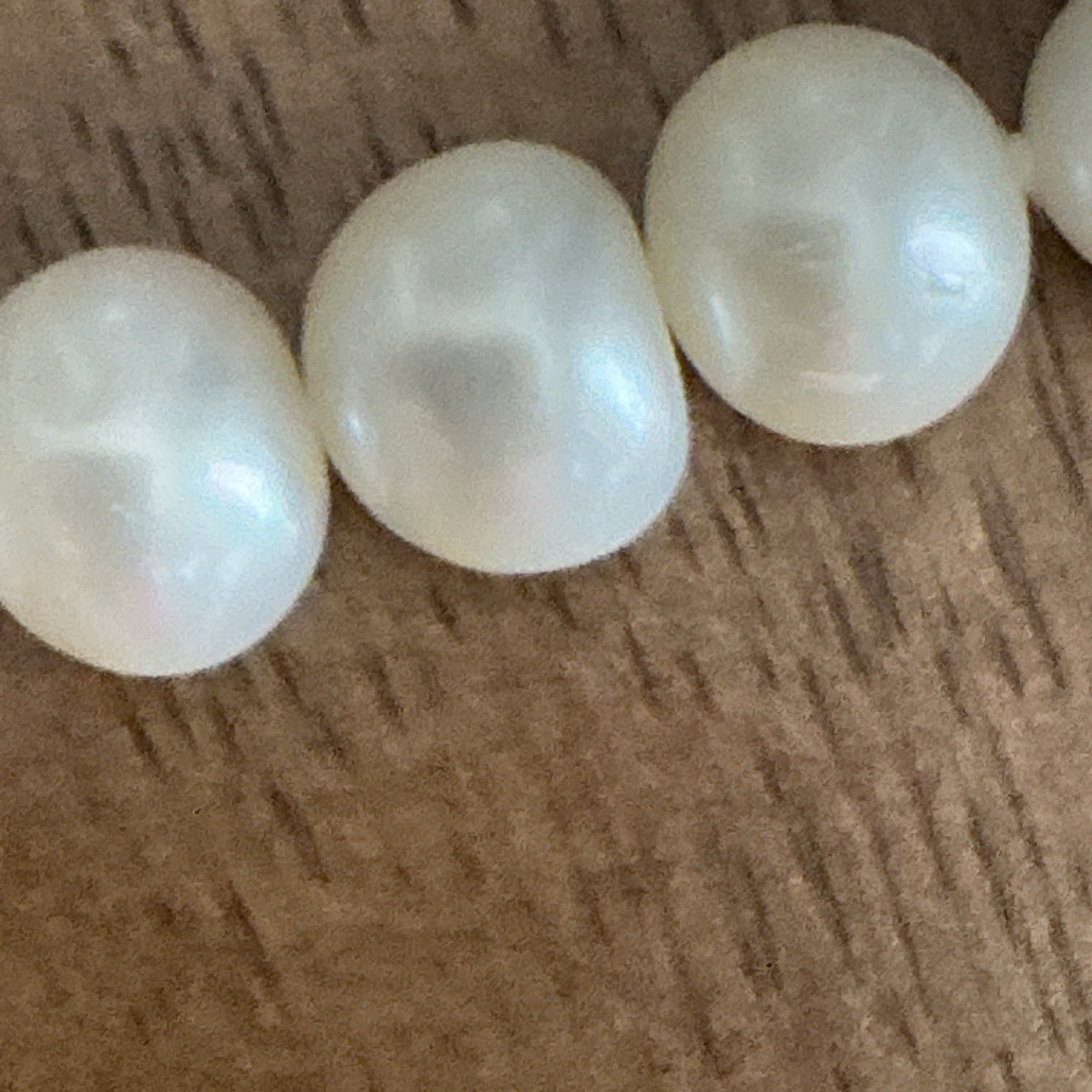 White Round Pearl Beaded Strand Necklace, No Secondary Stone, Beaded 19-20 pearl